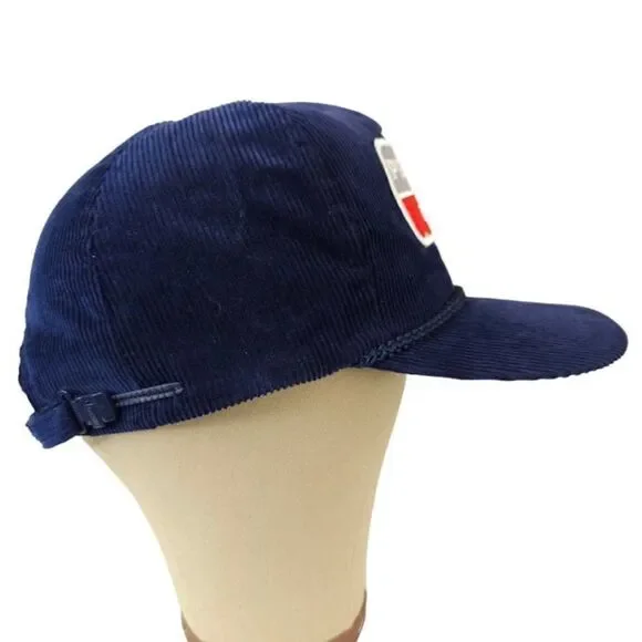 Penhall Company Corduroy Strapback Hat Mens One Size Vintage 80s 90s Rope Cap